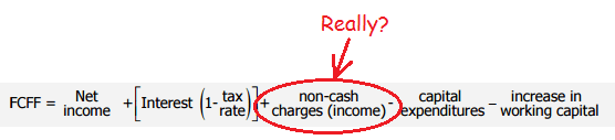Non-cash, but for whom?